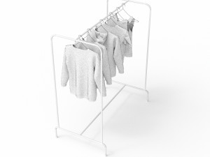 textured hanged jeans rack 3D मॉडल