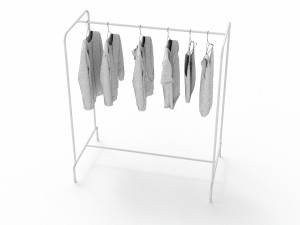 textured hanged jeans rack 3D मॉडल