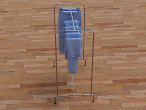 textured hanged jeans rack Modello 3D