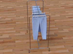 textured hanged jeans rack Modello 3D