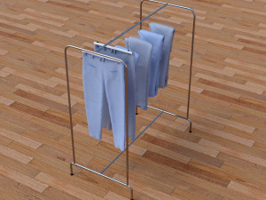 textured hanged jeans rack Modello 3D