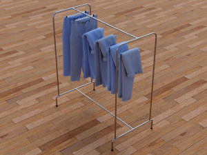 textured hanged jeans rack Modello 3D