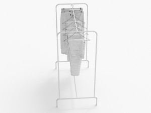 textured hanged jeans rack Modello 3D