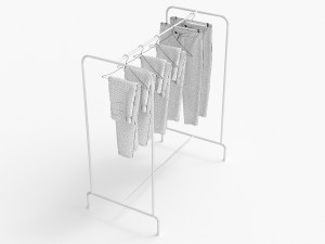 textured hanged jeans rack Modello 3D