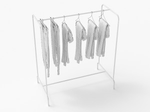 textured hanged jeans rack Modello 3D