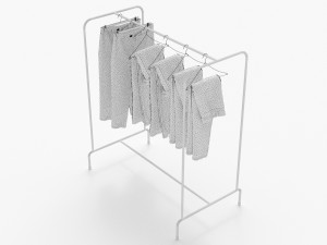 textured hanged jeans rack Modello 3D