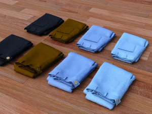 textured folded jeans 3D Model