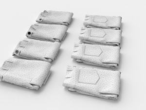 textured folded jeans Model 3D