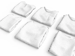 textured folded tshirts 3D Model