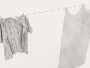 textured hanged clothes line 3D मॉडल