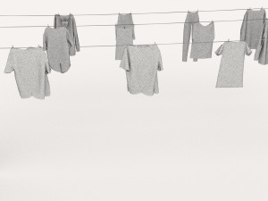 textured hanged clothes line 3D मॉडल