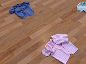 textured clothes lying 3D Model