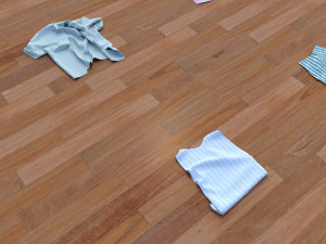 textured clothes lying 3D मॉडल