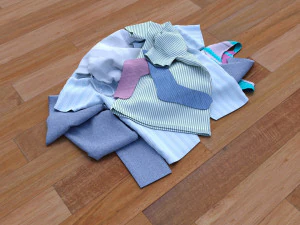 textured clothes lying 3D Model