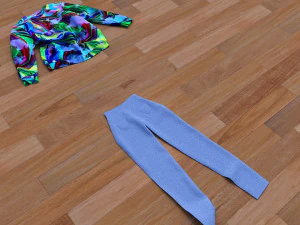 textured clothes lying 3D Model