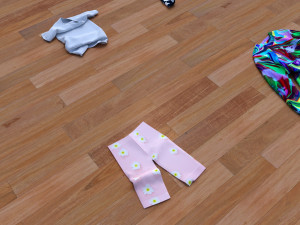textured clothes lying 3D मॉडल