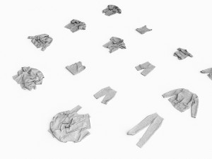 textured clothes lying 3D मॉडल