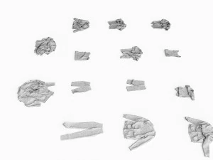 textured clothes lying 3D Model