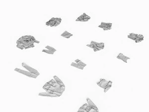 textured clothes lying 3D Model