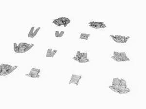 textured clothes lying 3D Model