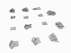 textured clothes lying 3D Model