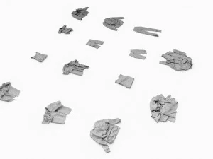 textured clothes lying 3D Model