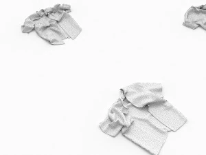 textured clothes lying 3D Model