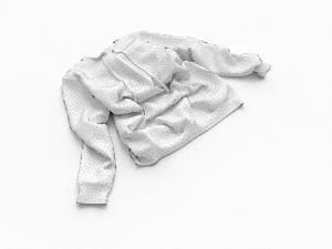 textured clothes lying 3D Model