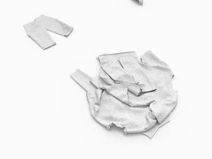 textured clothes lying 3D Model