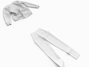 textured clothes lying 3D मॉडल