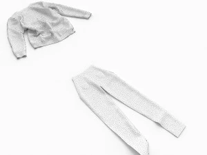 textured clothes lying 3D Model