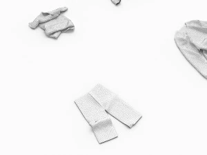 textured clothes lying 3D Model
