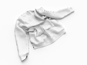 textured clothes lying 3D Model