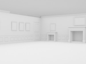 Antique living room book school ancient office old antique historical fantasy wood biblioteca study 3D Model