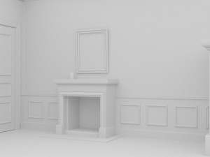 Antique living room book school ancient office old antique historical fantasy wood biblioteca study 3D Model
