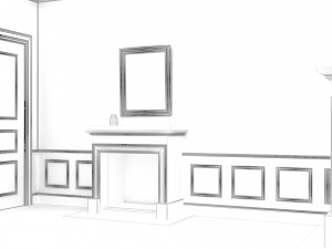 Antique living room book school ancient office old antique historical fantasy wood biblioteca study 3D Model