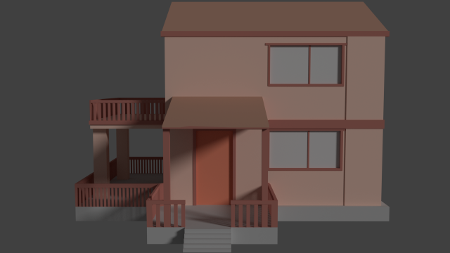 House 3D 모델 .c4d .max .obj .3ds .fbx .stl .blend 