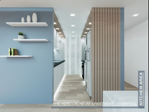 modern condo apartment - living dining and kitchen 3D 모델