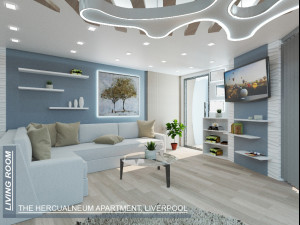 modern condo apartment - living dining and kitchen 3Dモデル
