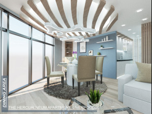 modern condo apartment - living dining and kitchen 3Dモデル