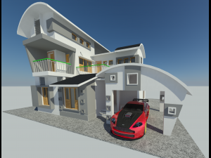 3d architectural modern house 3D 模型