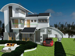 Rumah modern arsitektur 3d Model 3D