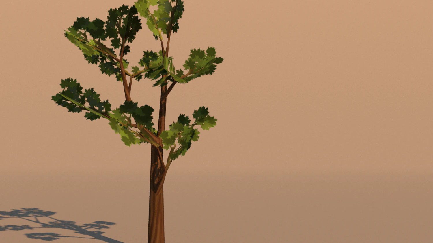 painted tree lowpoly 3D Model .c4d .max .obj .3ds .fbx .stl .blend 