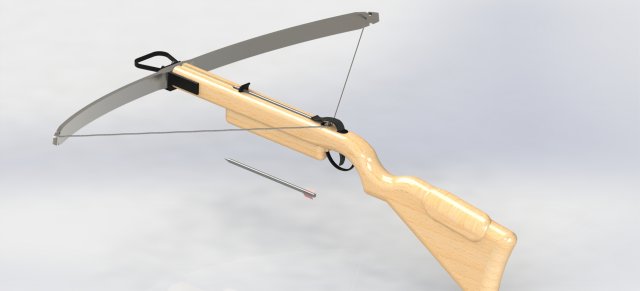 crossbow with magzine rendered Modelo 3D .c4d .max .obj .3ds .fbx .stl .blend 