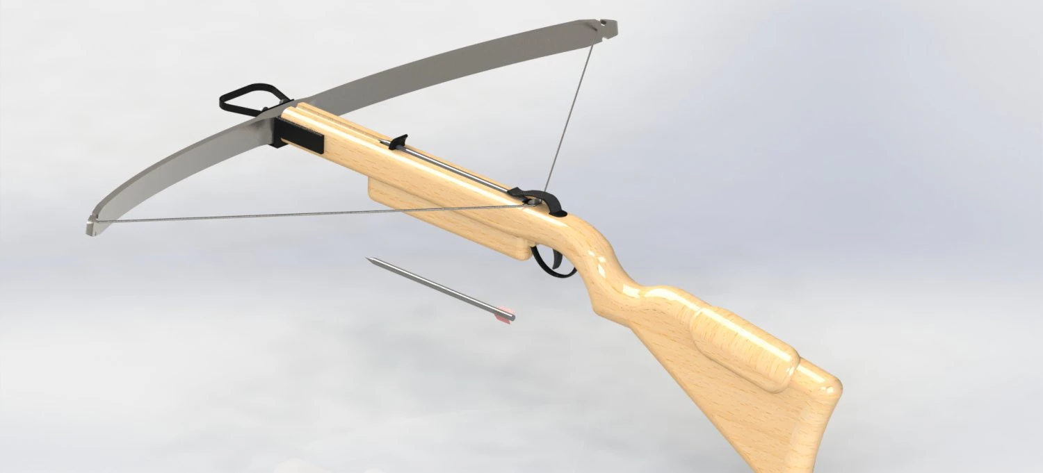 crossbow with magzine rendered 3D Model .c4d .max .obj .3ds .fbx .stl .blend