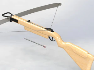 kusza z renderowanym magazynkiem Model 3D