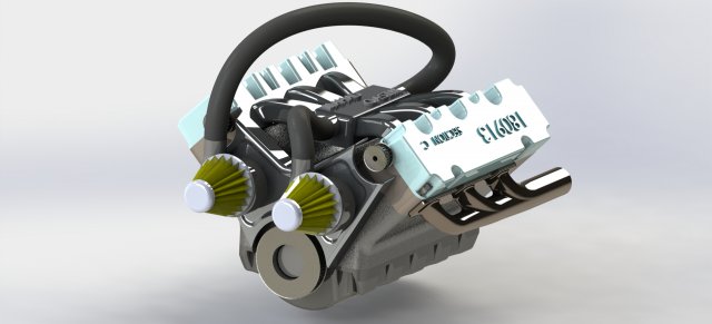 v6 engine full Model Cetak 3D .c4d .max .obj .3ds .fbx .stl .blend
