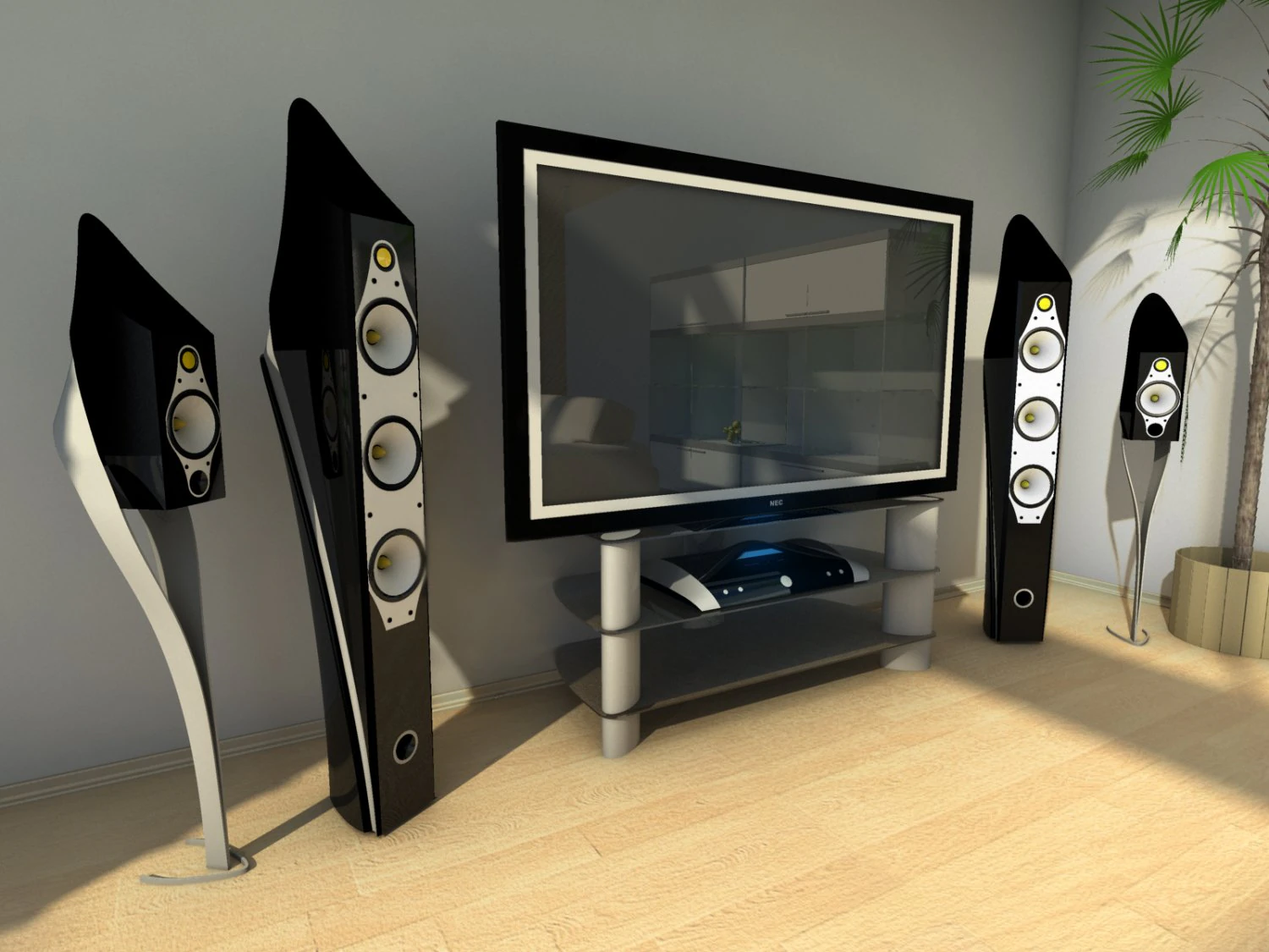 speakers - home cinema 3D Model .c4d .max .obj .3ds .fbx .stl .blend