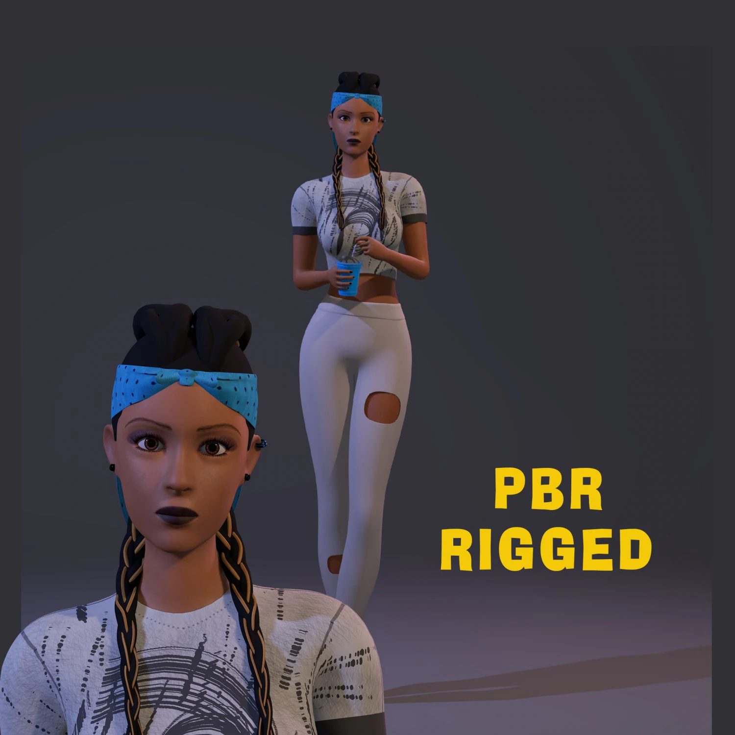 3d character kelly 3D Model .c4d .max .obj .3ds .fbx .stl .blend 