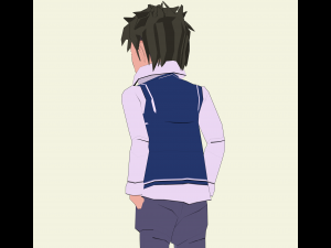 schoolboy anime character 3D Model